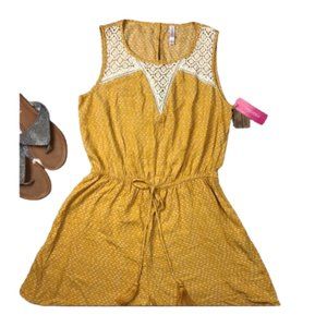 xhilaration | Women's Nomadic Soul Yellow Romper S